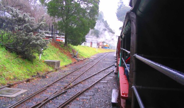 puffing billy on the track